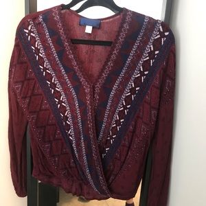 Francesca’s printed top- XS